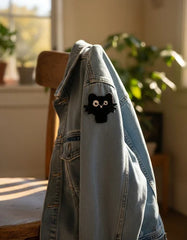 Parche Camiseta Gatito Negro