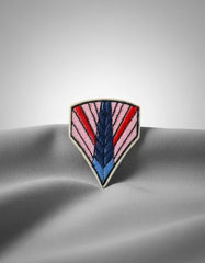 Parche Camiseta Insignia Retro Flecha Rosa y Azul