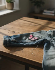 Parche Camiseta Mariposa Alas Rosadas