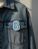 Parche Camiseta Número 8 Azul