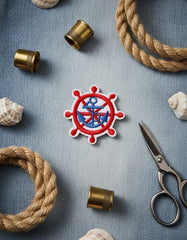 Parche Camiseta Timón Ancla Marino