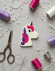 Parche Camiseta Unicornio Melenita Fucsia