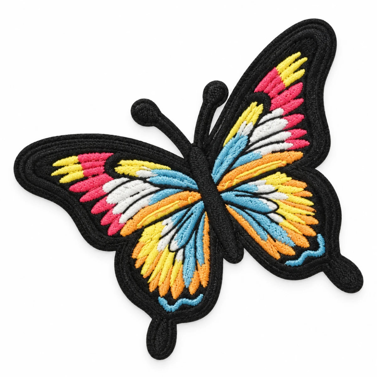 Parche Grande Camiseta Mariposa Negra Multicolor
