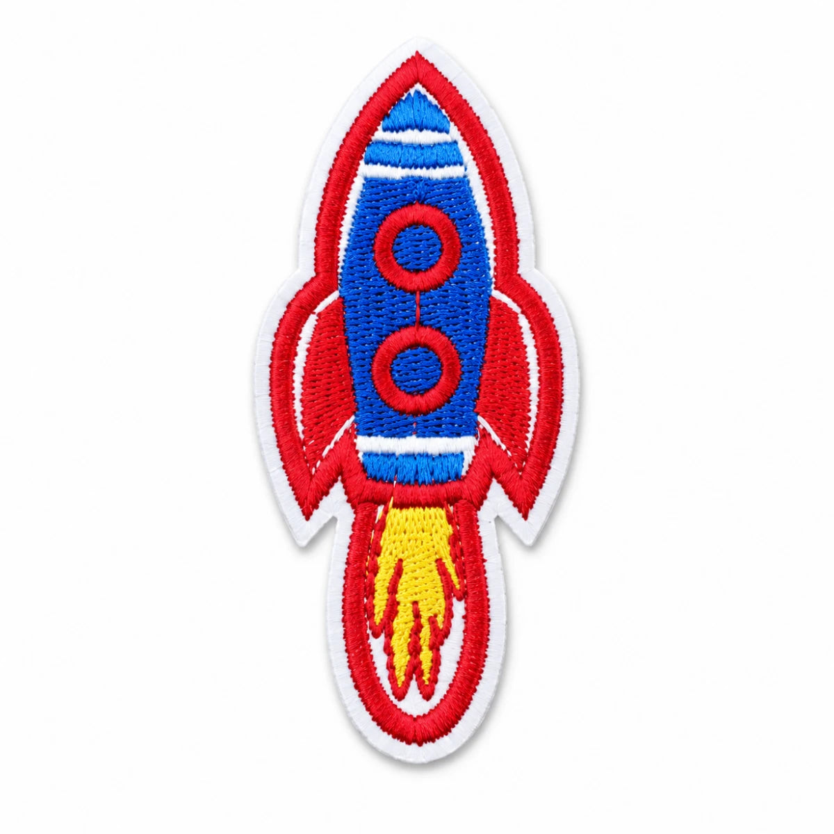 Parche Mediano Camiseta Cohete Espacial Rojo y Azul