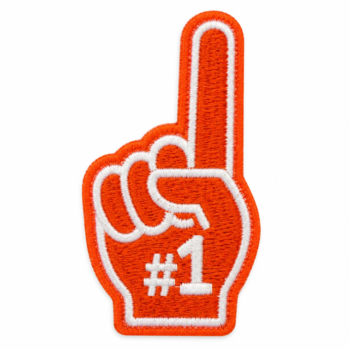 Parche Mediano Camiseta Dedo Número Uno Naranja