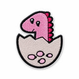 Parche Mediano Camiseta Dinosaurio Bebé Rosa en Cascarón