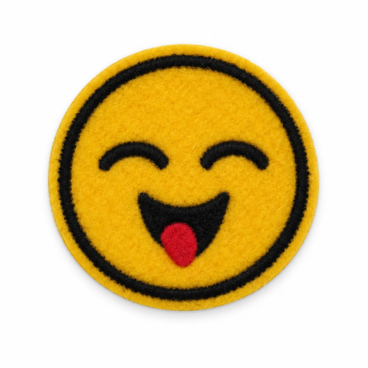 Parche Mediano Camiseta Emoji Feliz con Lengua