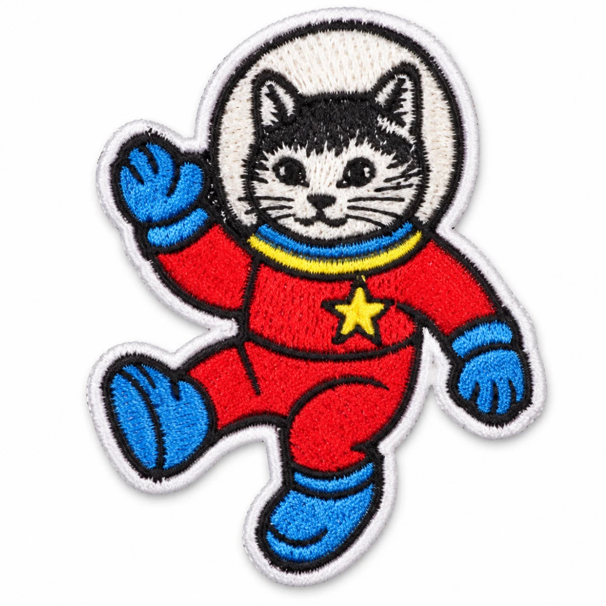 Parche Mediano Camiseta Gato Astronauta Traje Rojo