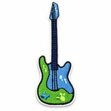 Parche Mediano Camiseta Guitarra Eléctrica Verde y Azul