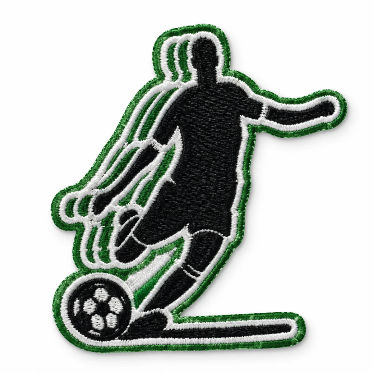 Parche Mediano Camiseta Jugador de Fútbol Pateando