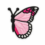 Parche Mediano Camiseta Mariposa Rosa de Perfil