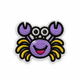 Parche Pequeño Camiseta Cangrejo Morado Kawaii
