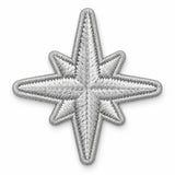 Parche Pequeño Camiseta Estrella Brújula Plateada