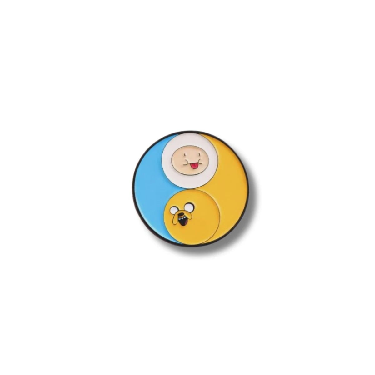 Pin Acrílico Finn y Jake Yin Yang