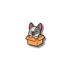 Pin Metálico Cachorro Bulldog Francés Caja Sorpresa