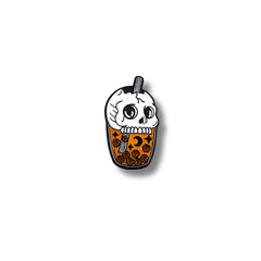 Pin Metálico Calavera Bubble Tea