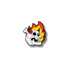 Pin Metálico Calavera Fuego