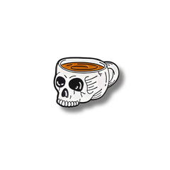 Pin Metálico Calavera Taza de Café