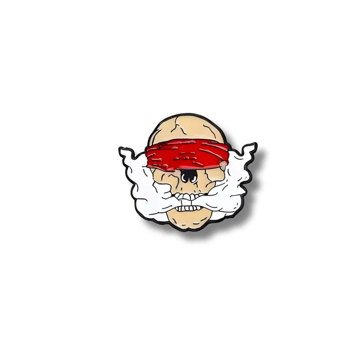 Pin Metálico Calavera Venda Roja