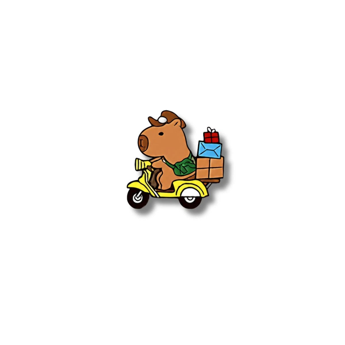 Pin Metálico Capibara Repartidor Scooter