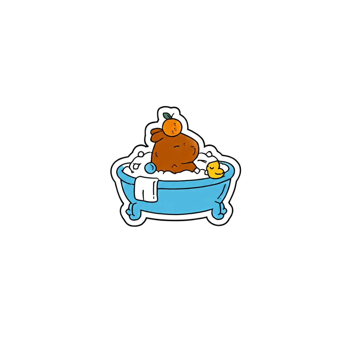Pin Metálico Capibara en Bañera