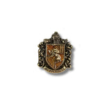 Pin Metálico Escudo Hufflepuff Relieve Antiguo