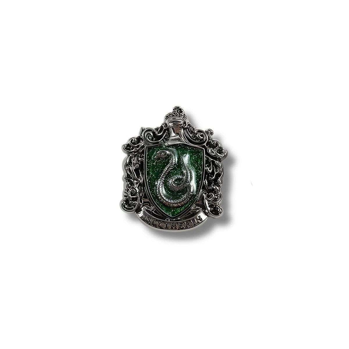 Pin Metálico Escudo Slytherin Relieve Antiguo