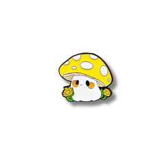 Pin Metálico Hongo Amarillo Sonriente