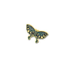 Pin Metálico Mariposa Esmeralda Nocturna