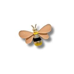 Pin Metálico Abeja Alas Rosa