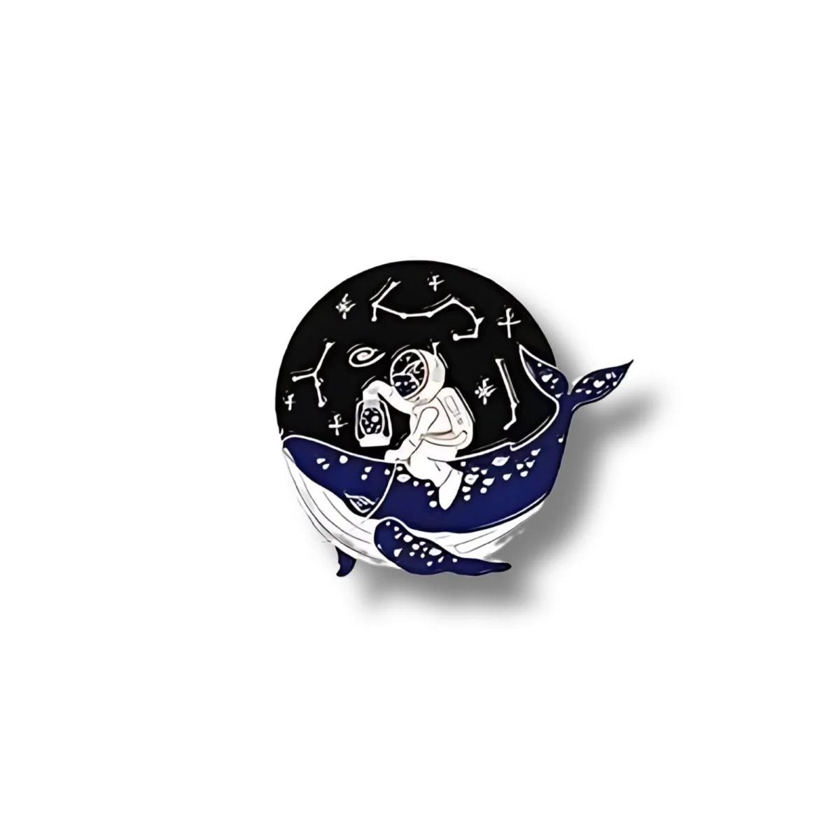Pin Metálico Astronauta Jinete Ballena