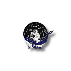 Pin Metálico Astronauta Jinete Ballena