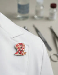 Pin Metálico Cabeza Anatómica Músculos