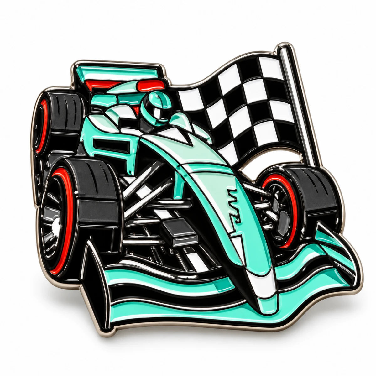 Pin Metálico Carro Fórmula 1 Turquesa