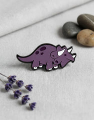 Pin Metálico Dinosaurio Triceratops