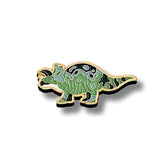Pin Metálico Dinosaurio Triceratops Verde