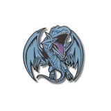 Pin Metálico Dragón Blanco de Ojos Azules