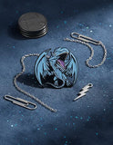 Pin Metálico Dragón Blanco de Ojos Azules