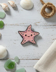 Pin Metálico Estrella de Mar Rosa Kawaii