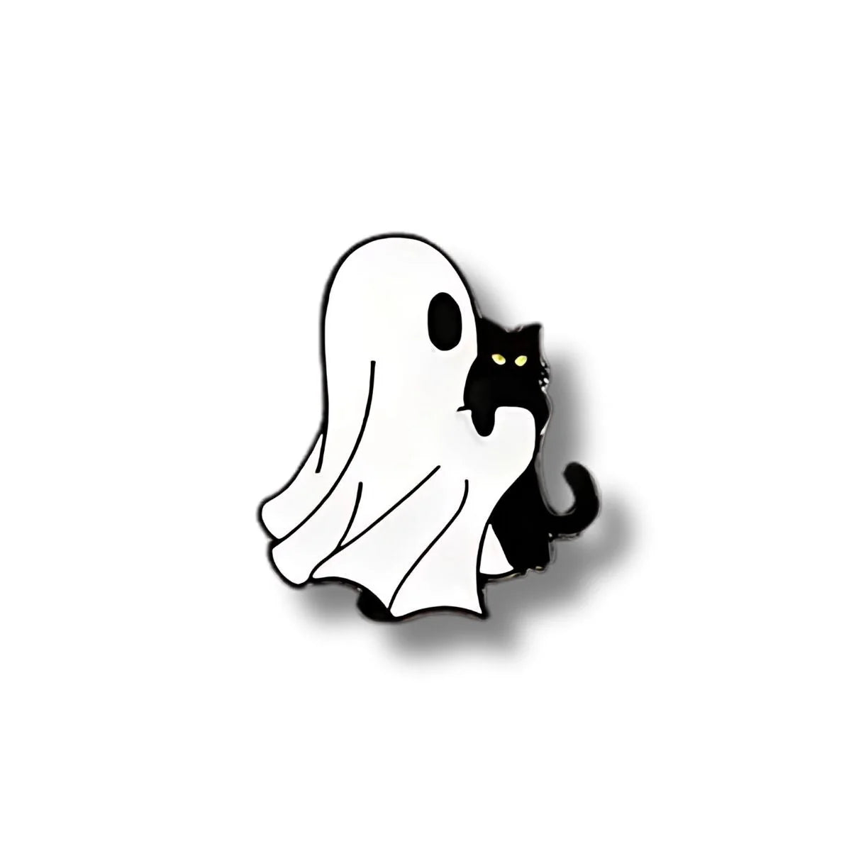 Pin Metálico Fantasma y Gatito Cargado