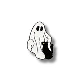 Pin Metálico Fantasma y Gatito Caricia
