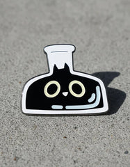 Pin Metálico Gatito en Erlenmeyer