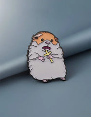 Pin Metálico Hámster Aterrorizado