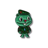 Pin Metálico Happy Tree Friends Flippy Bueno Sonriendo