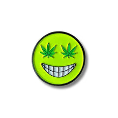 Pin Metálico Happy Weed Face Sonriendo