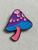 Pin Metálico Hongo Púrpura