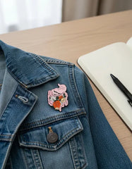 Pin Metálico Intestinos con Flores