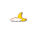 Pin Metálico Luna Menguante con Nube