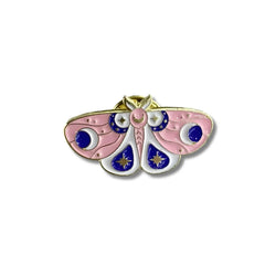 Pin Metálico Mariposa Cósmica Rosada