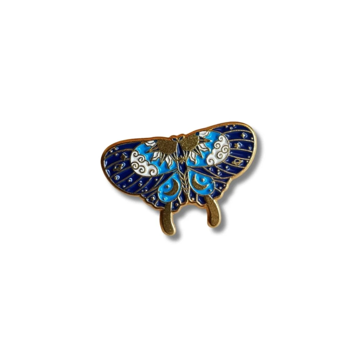 Pin Metálico Mariposa Real Celeste